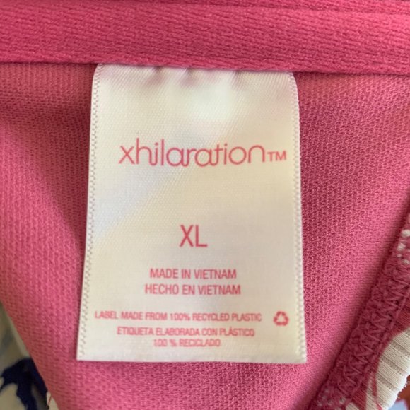 Xhilaration Juniors Pink White Floral Knot Camisole Top Bathing Swim S M XL D/DD - Picture 10 of 12